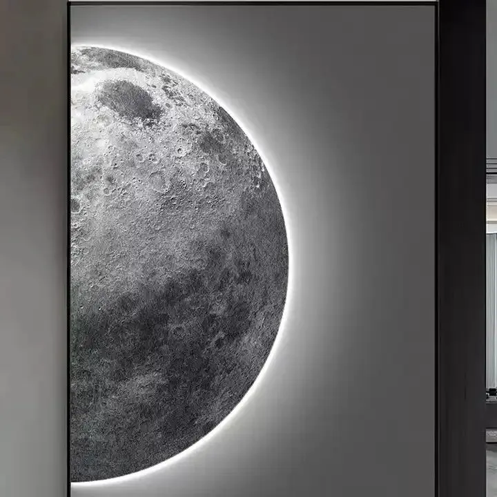 لوحة فنية على شكل كوكب حائط فاخرة حديثة . Modern Luxury Planet Wall Art