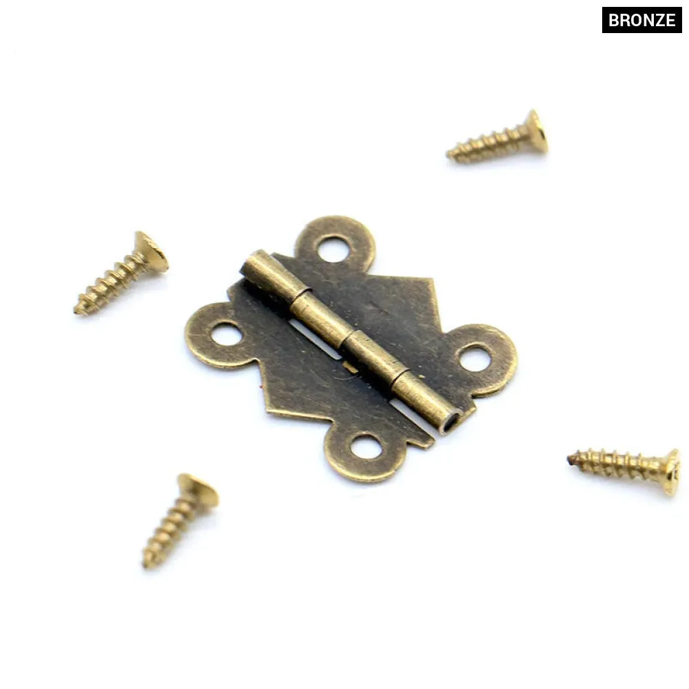 10 Piece Mini Butterfly Door Hinges 20mm X17mm for Furniture Hardware