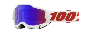 100% Accuri 2 Goggles - Pure - Red/Blue Mirror 50014-00028