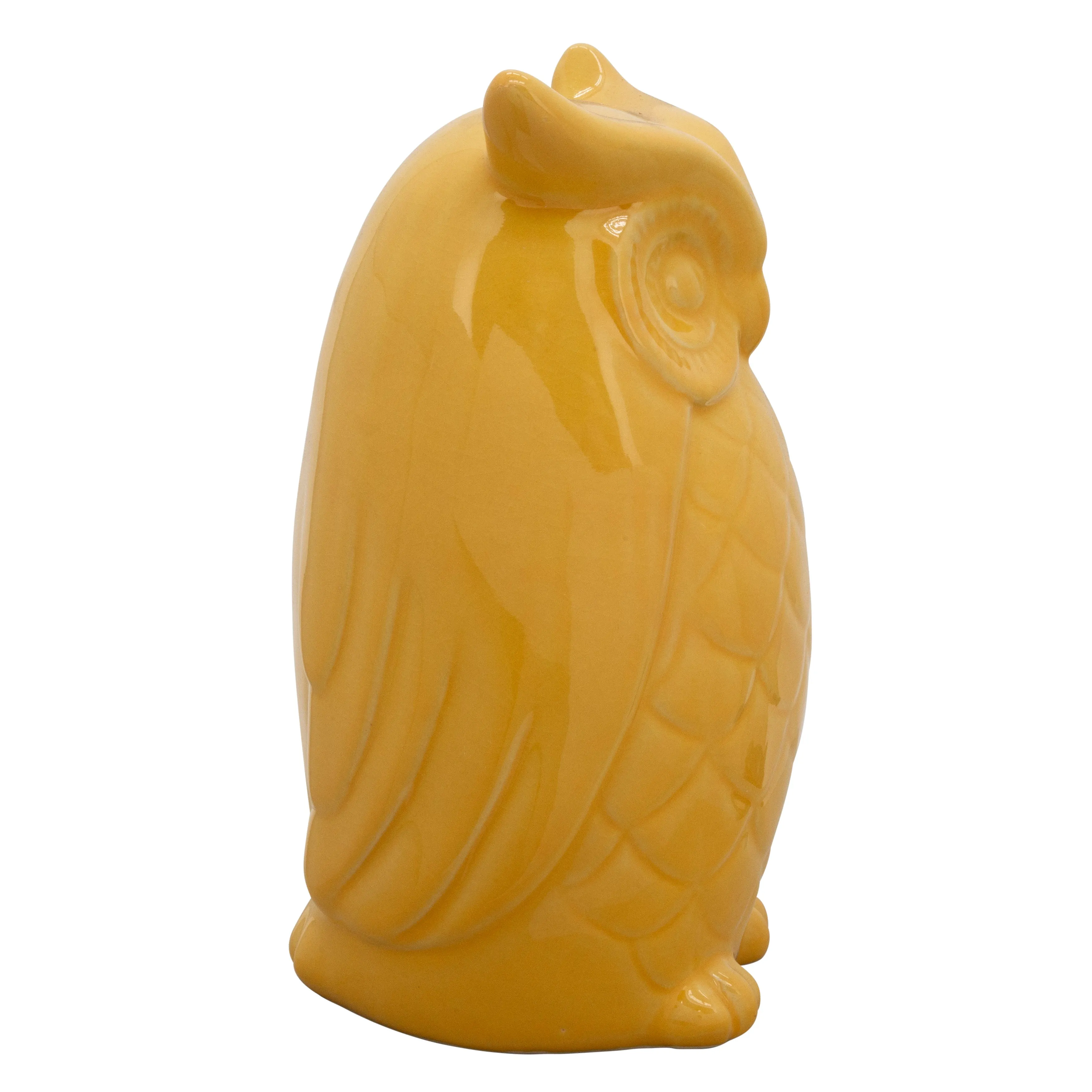 10" Owl Decor, Yellow