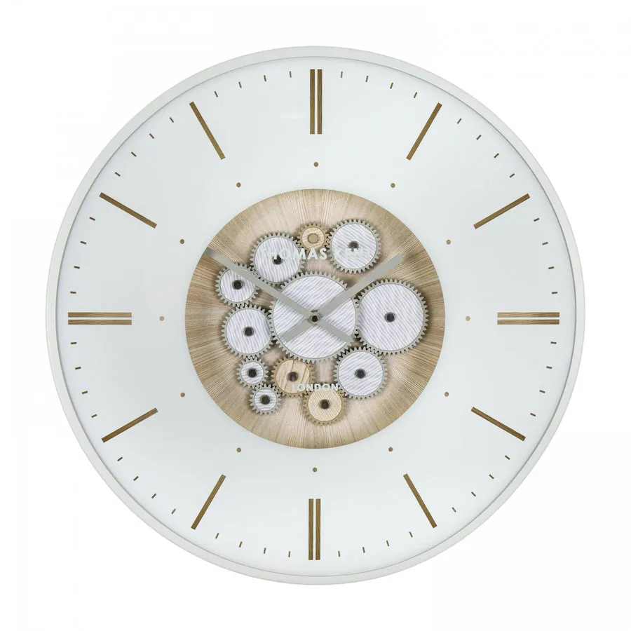 21" Clocksmith Wall Clock  Cog Ivory
