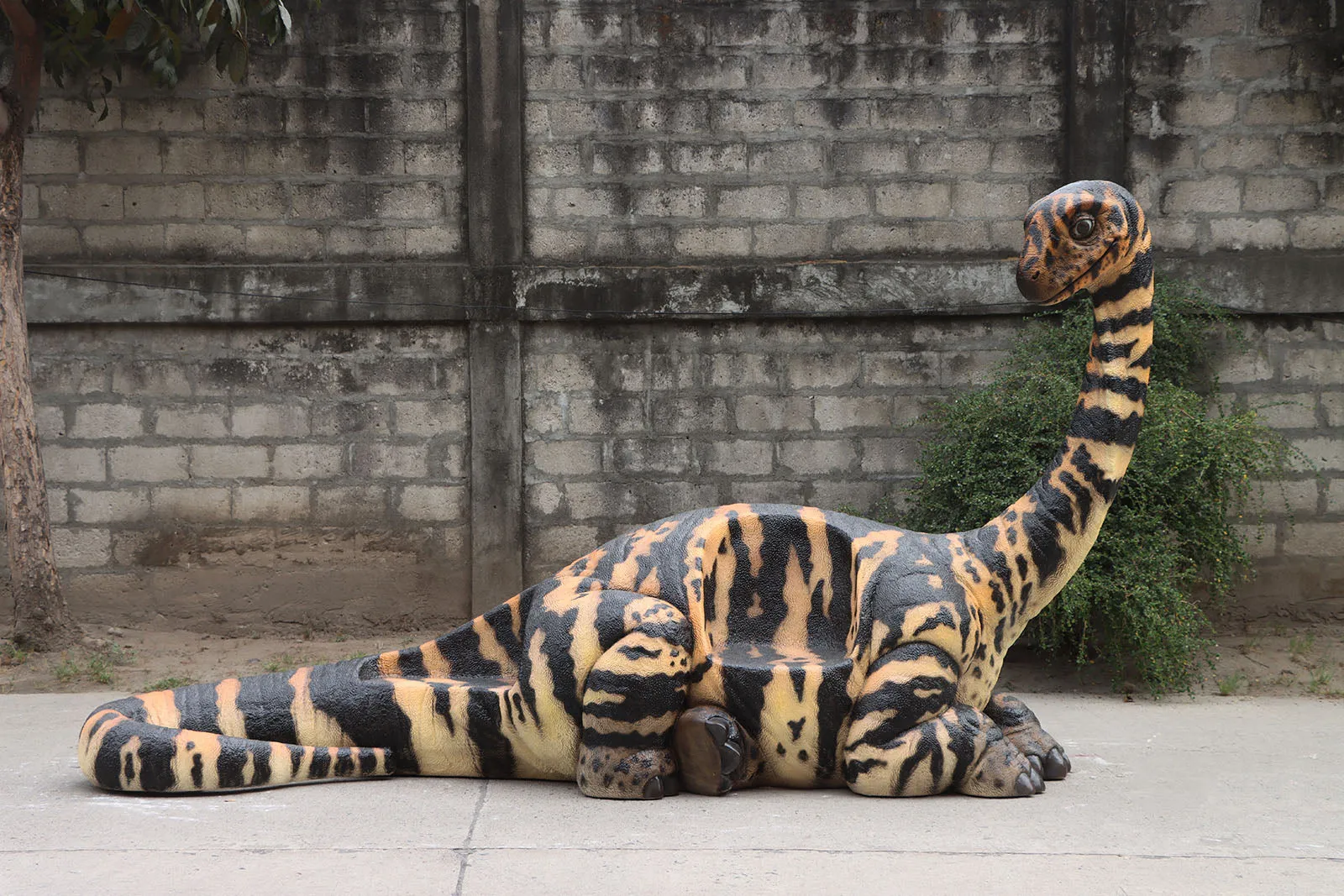 Adolescent Rhoetosaurus Dinosaur Bench Life Size Statue