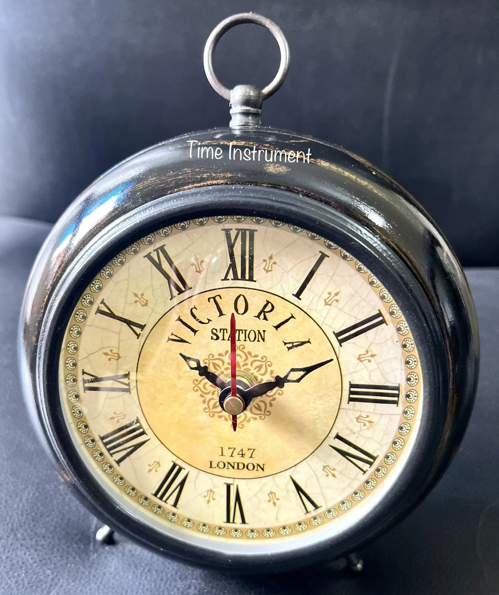 AHSKY Time Instruments Table Clock Wooden Antique New Looking Design Strong
