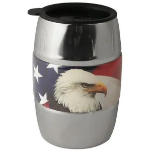 American Flag Barrel Mug - 12 Oz.