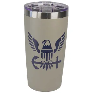 Americas Navy on Grey Tumbler - Yeti Comparable
