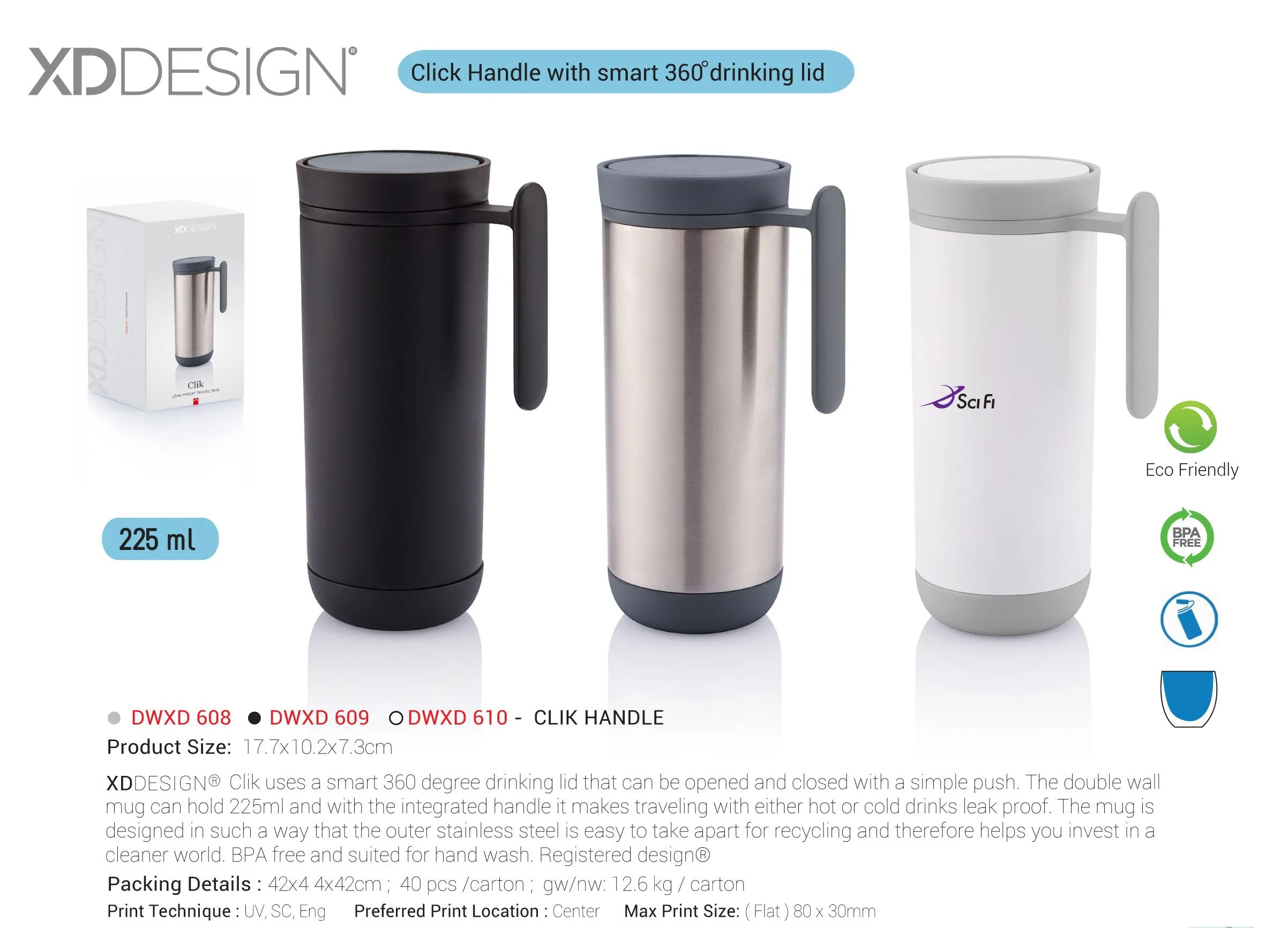 AMS - DWXD 608 XDdesign CLIK HANDLE Drinkware