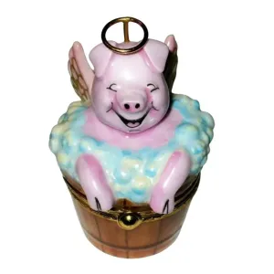 Angelic Pig In Washing