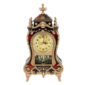 Antique Clock,Vintage european-style Table Desk Clock,Wall Clock With Pendulum And Chimes for Home Decoration(02)