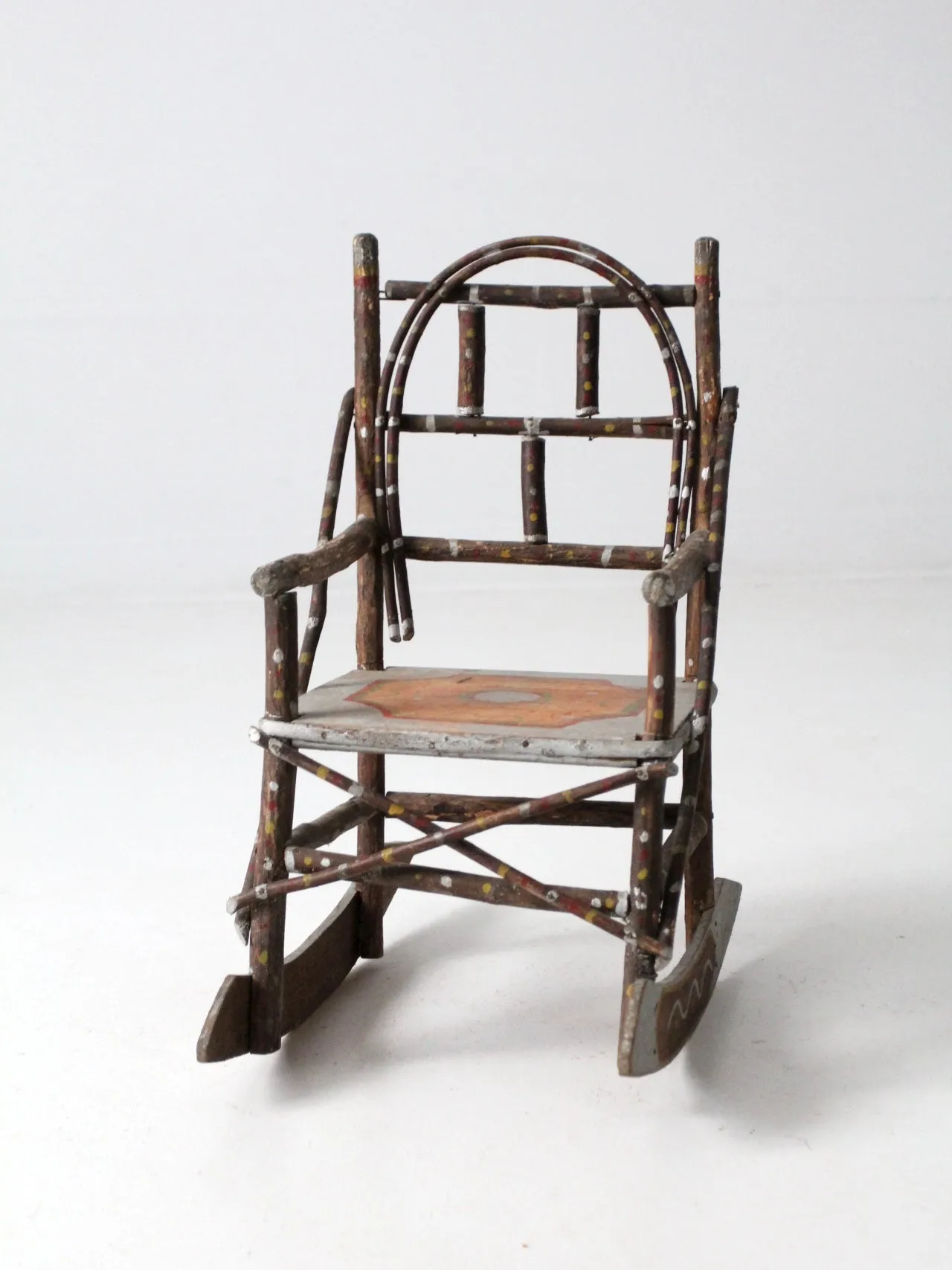 antique folk art children's chair