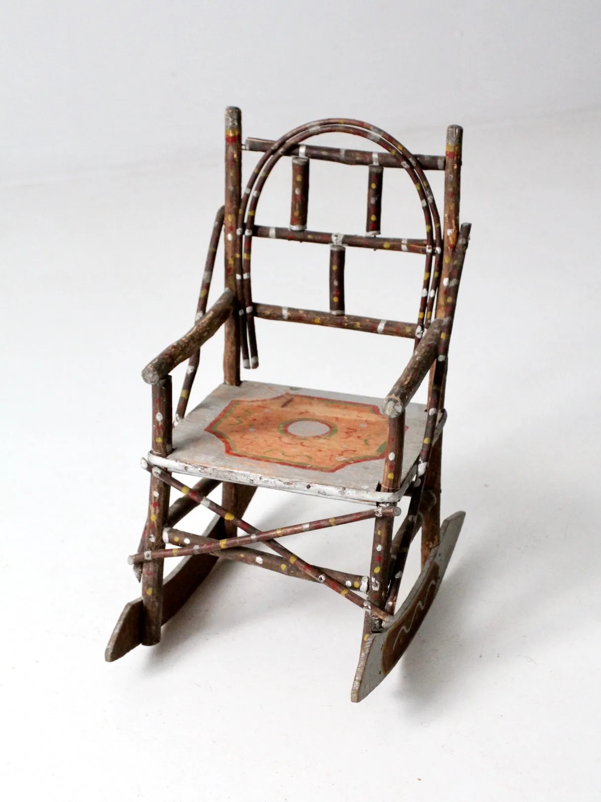 antique folk art children's chair