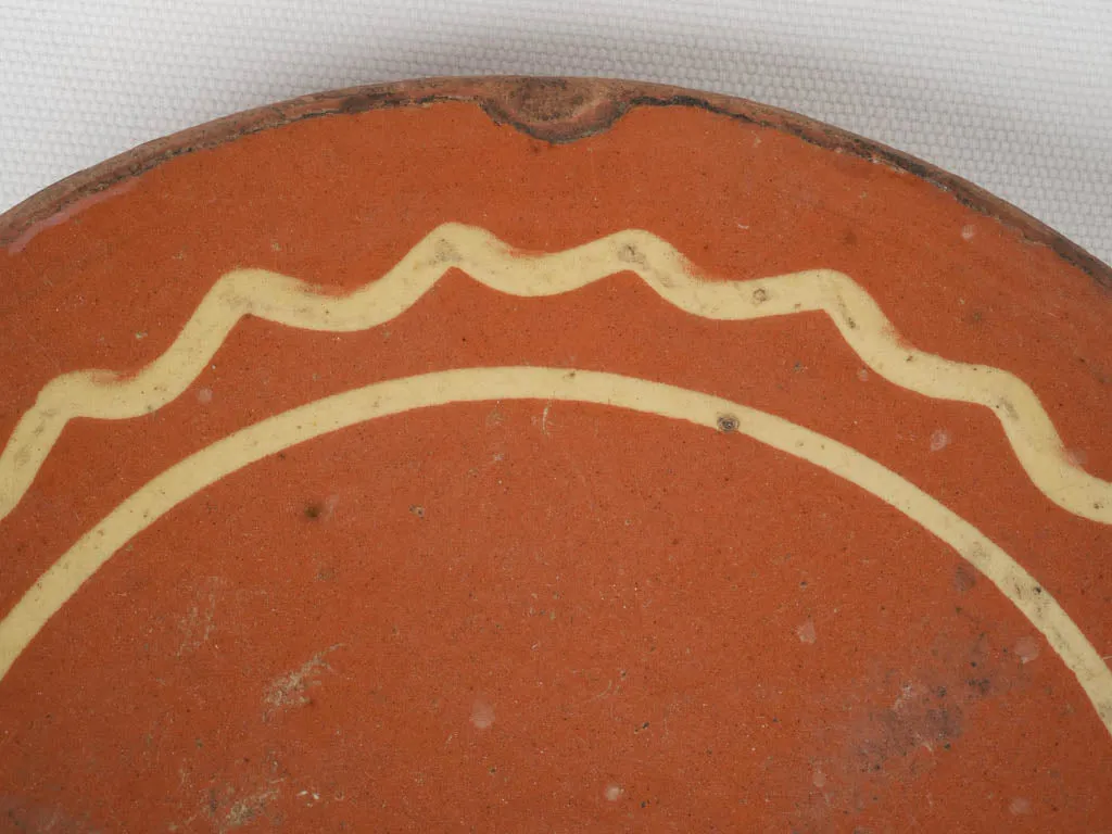 Antique French omelet plate from Saint-Quentin-la-Poterie 9"