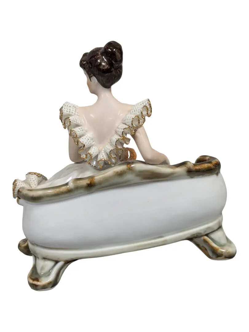 Antique Roceram Romania porcelain figurine