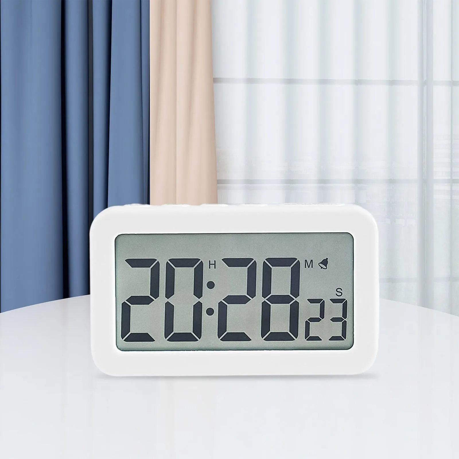 ATORSE® Digital Clock Snooze Easy Operation Desk Clocks for Beside Office Home Dacor White