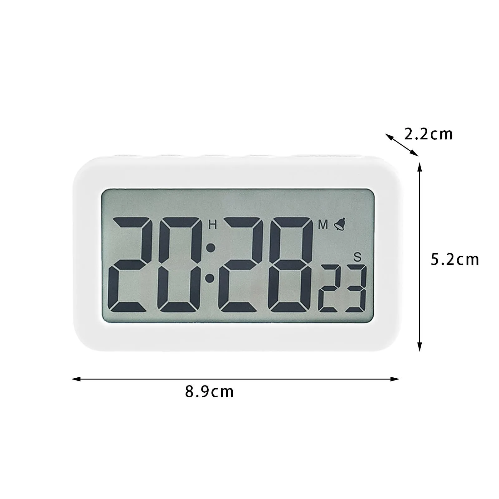 ATORSE® Digital Clock Snooze Easy Operation Desk Clocks for Beside Office Home Dacor White