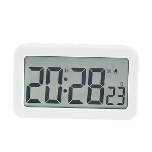 ATORSE® Digital Clock Snooze Easy Operation Desk Clocks for Beside Office Home Dacor White