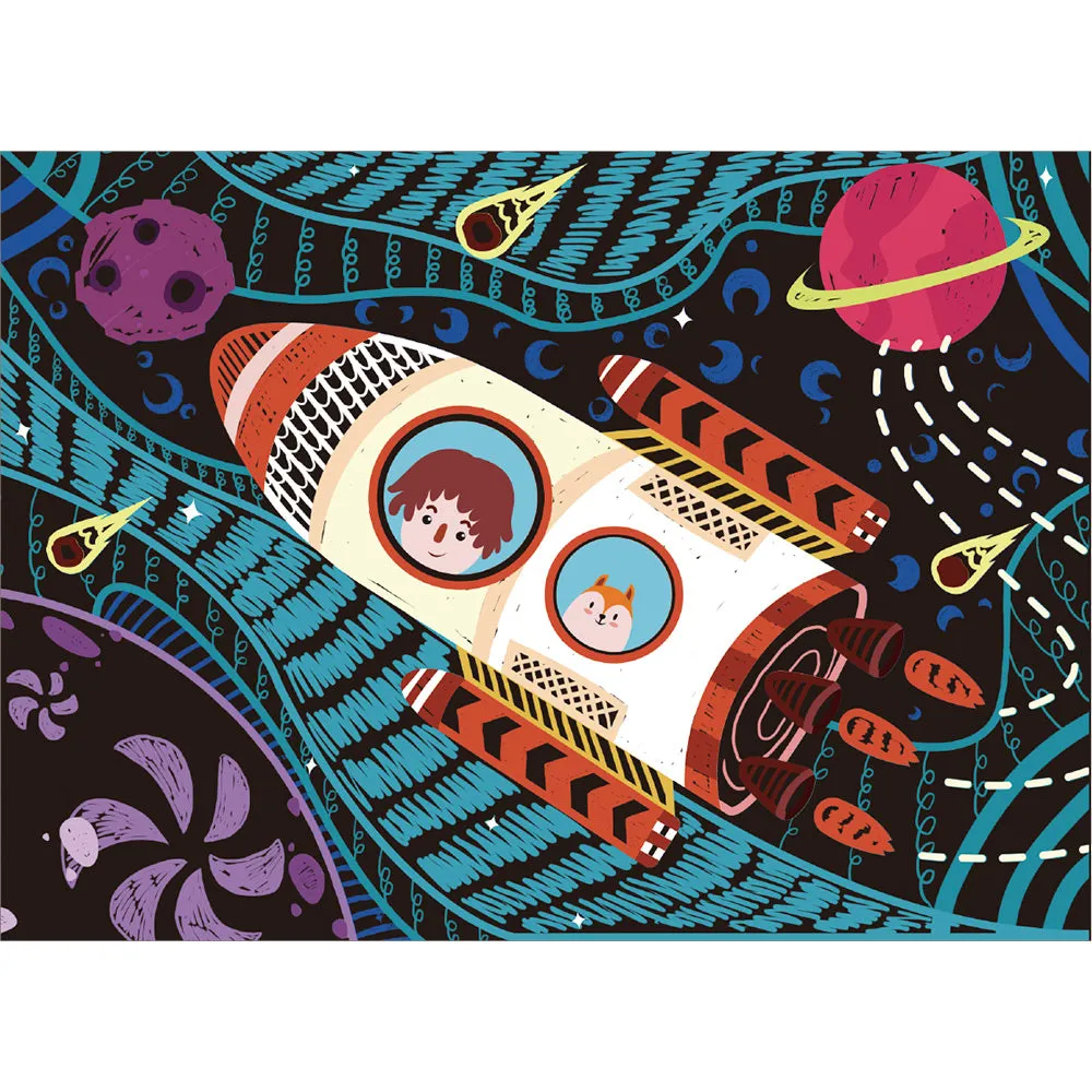 Avenir - Scratch Art - Space