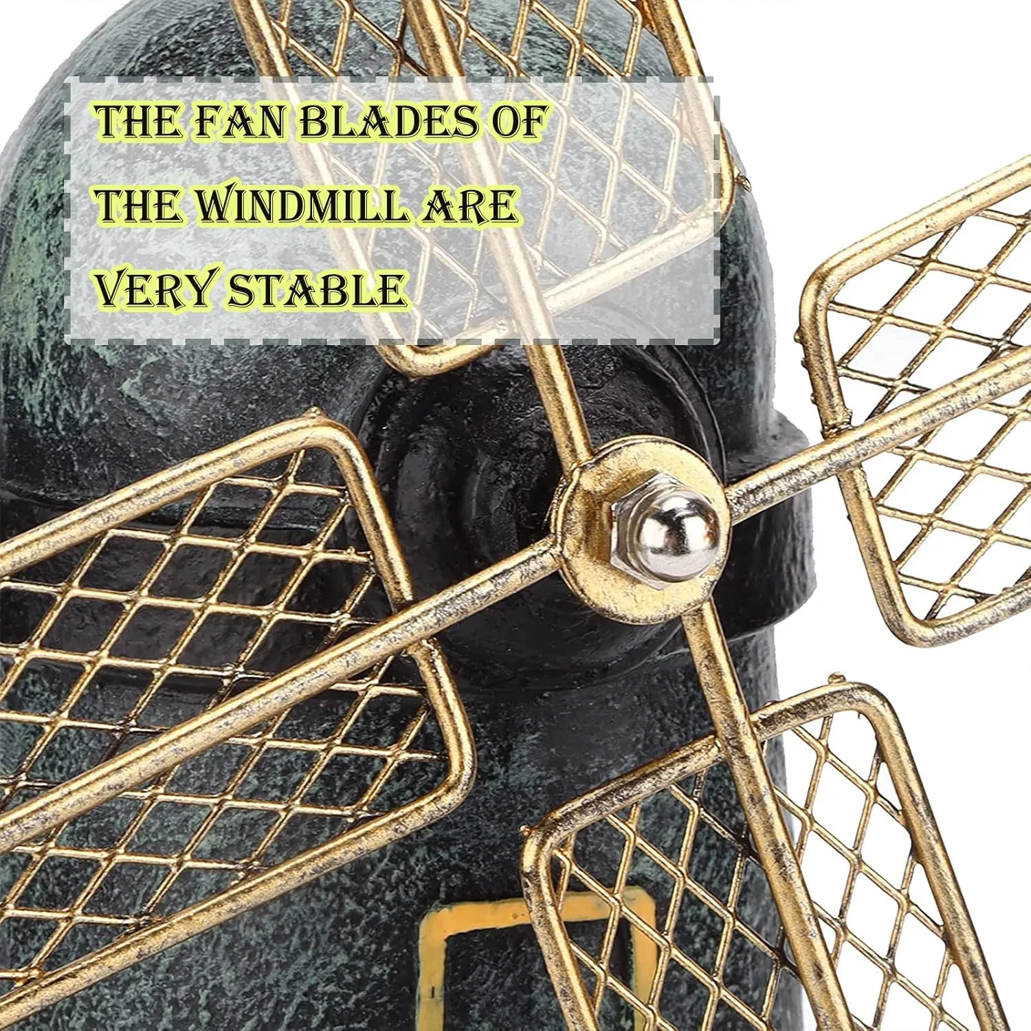 Babymoon Antique Miniature Windmill | Decorative Add-ons | Baby Photography Prop | Green