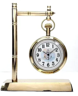 Best Enterprises Handmade Vintage Brass Desk Clock Table Clock Antique Nautical Clock Brass Antique Table Clock for Home and Office Decoration.