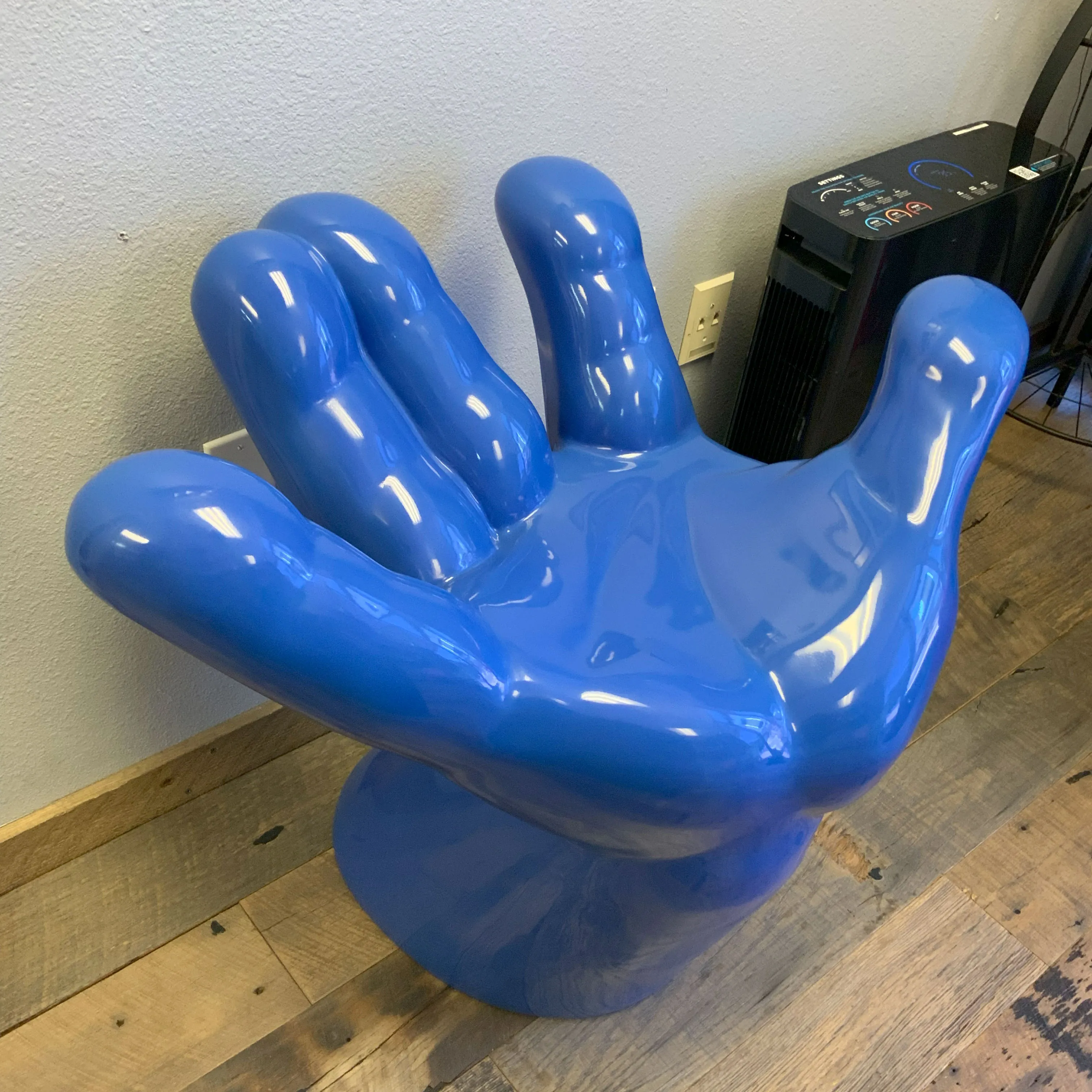Blue Hand Chair Life Size Statue