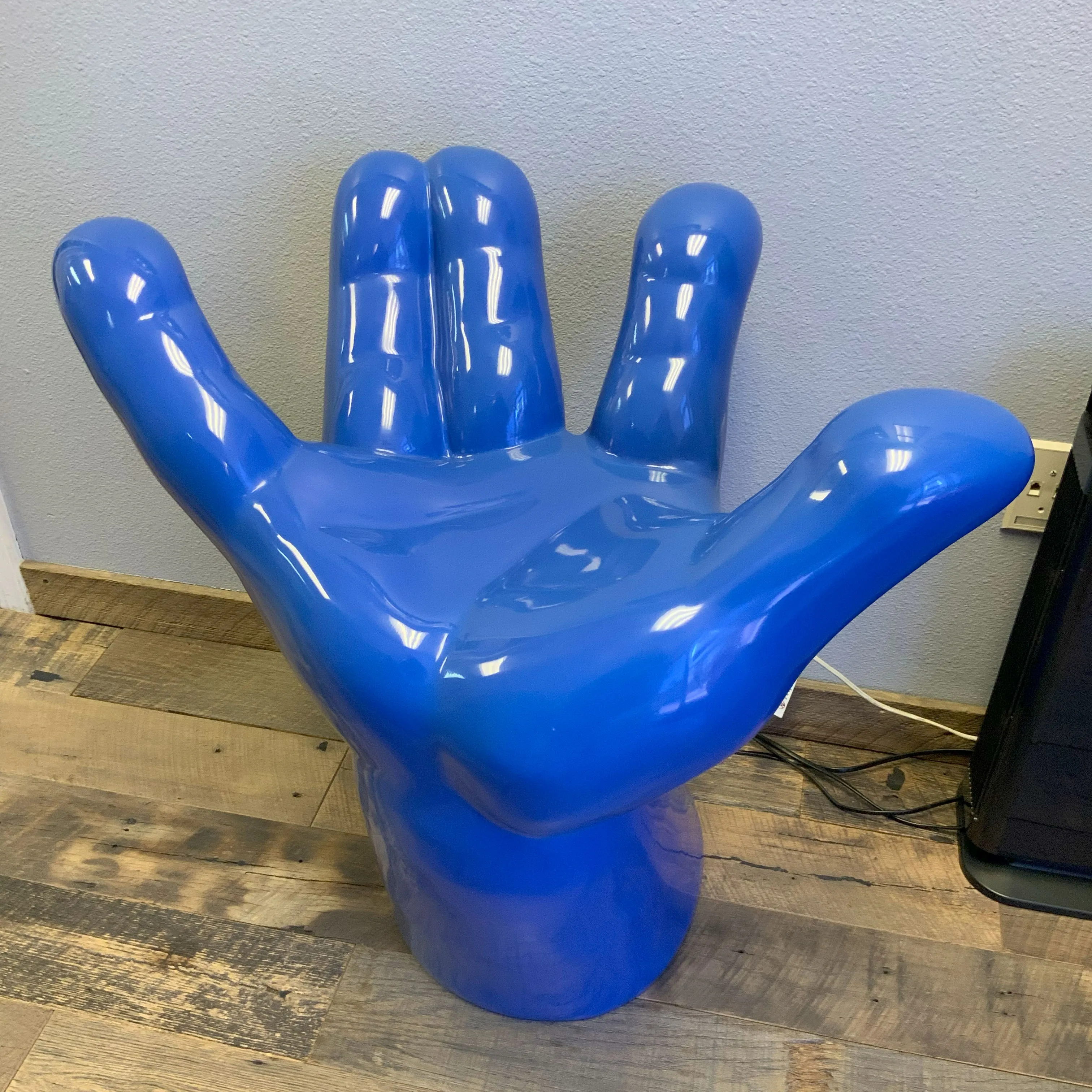 Blue Hand Chair Life Size Statue