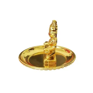 Brass Maa Annapurna Devi Idol - Goddess of Food - Gold Accents