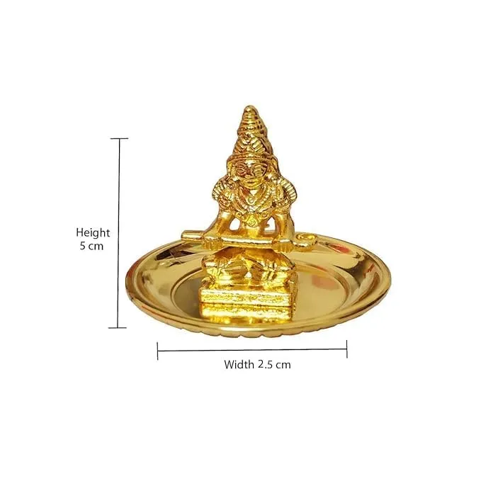 Brass Maa Annapurna Devi Idol - Goddess of Food - Gold Accents