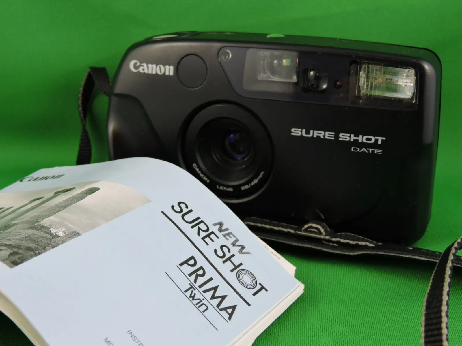 Cameras - Canon Sure Shot Date - Prima Twin - 28/48mm