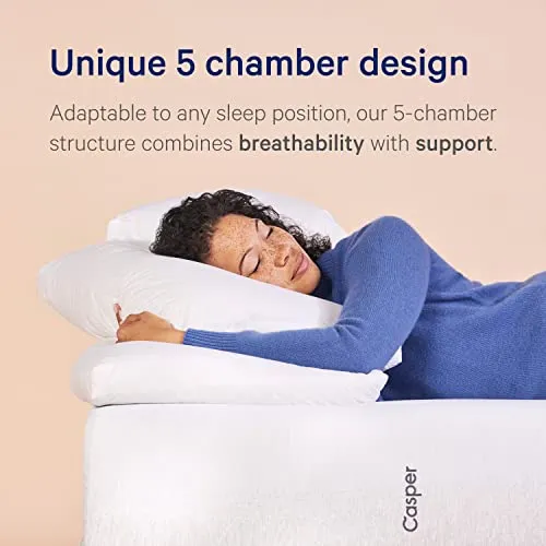 Casper Sleep Down Pillow for Sleeping, Standard, White