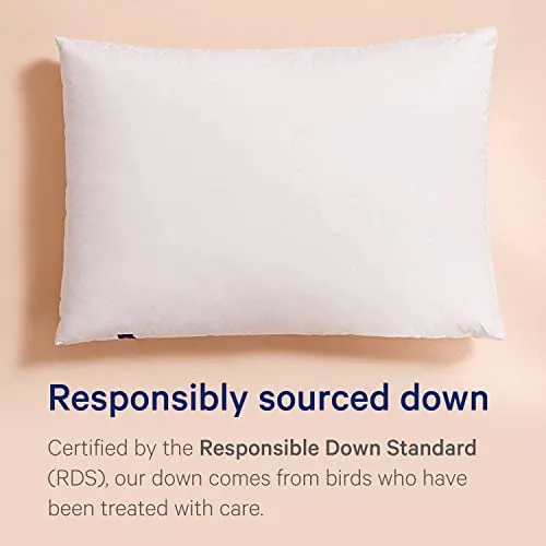 Casper Sleep Down Pillow for Sleeping, Standard, White