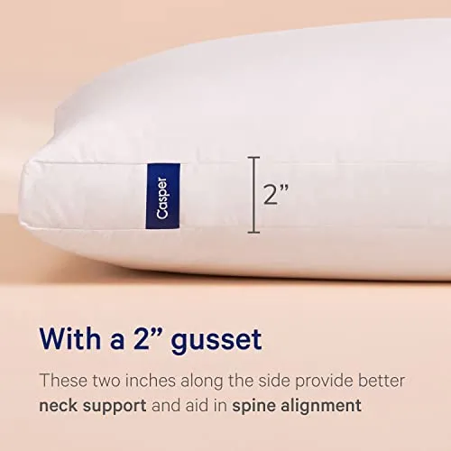 Casper Sleep Down Pillow for Sleeping, Standard, White