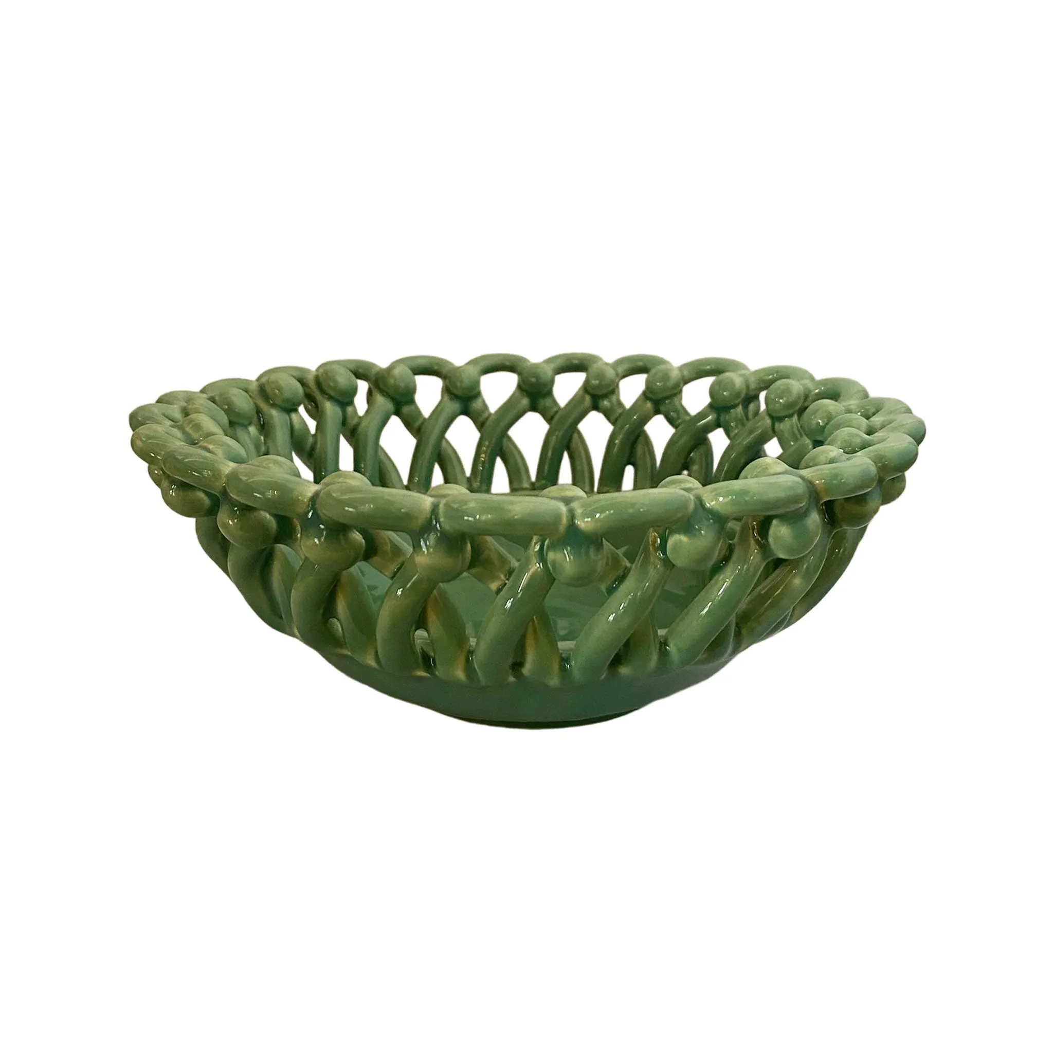 Ceramic Basket Small Green