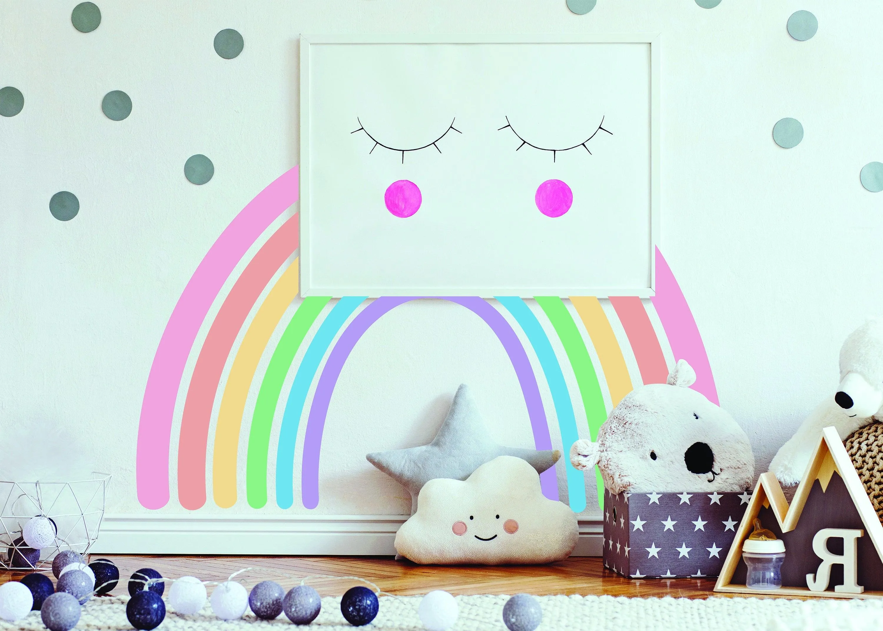 Charming Boho Style Rainbow Wall Sticker - Nursery Room Cute Decal Decor