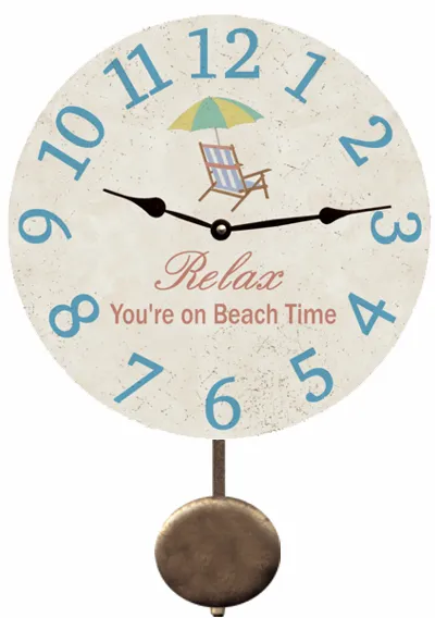Coastal Relax You're on Beach Time Clock - Beach House Essential
