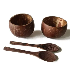 Coconut Snacking Bowl and Spoon Set