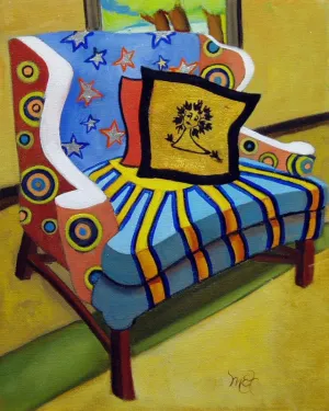 COLORFUL CHAIR by Marie Fischer - Furniture Still Life Painting