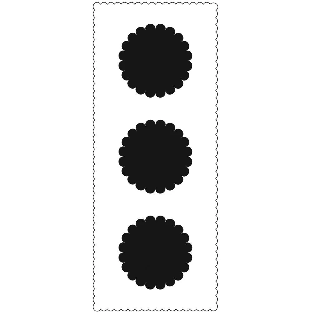 Crafter's Workshop Slimline Stencil 4"X9" - Scalloped Circles*