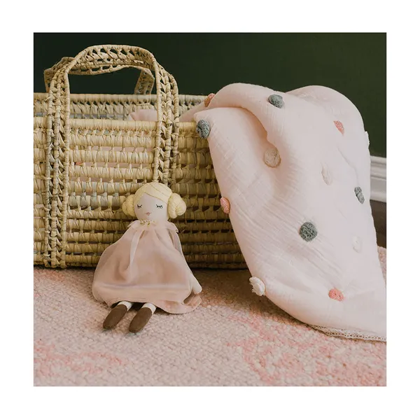 Crane Parker Pom Pom Quilted Baby Blanket