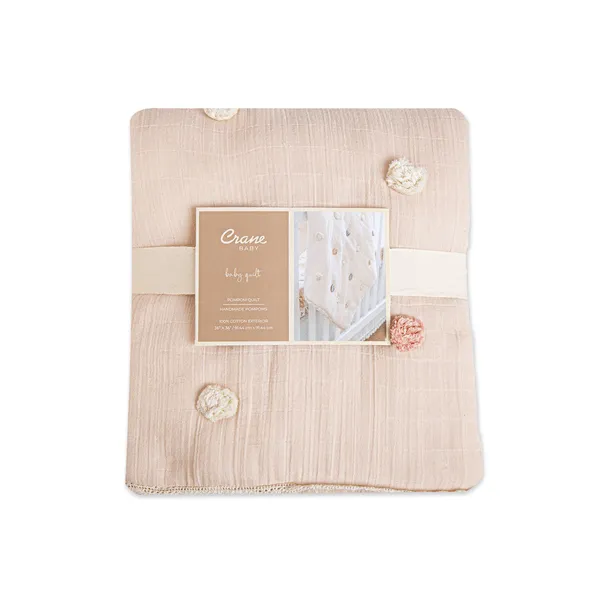 Crane Parker Pom Pom Quilted Baby Blanket