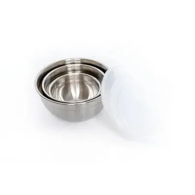 Cuisinart Set of 3 Stainless Steel Mixing Bowls with Lids - CTG-00-SMB