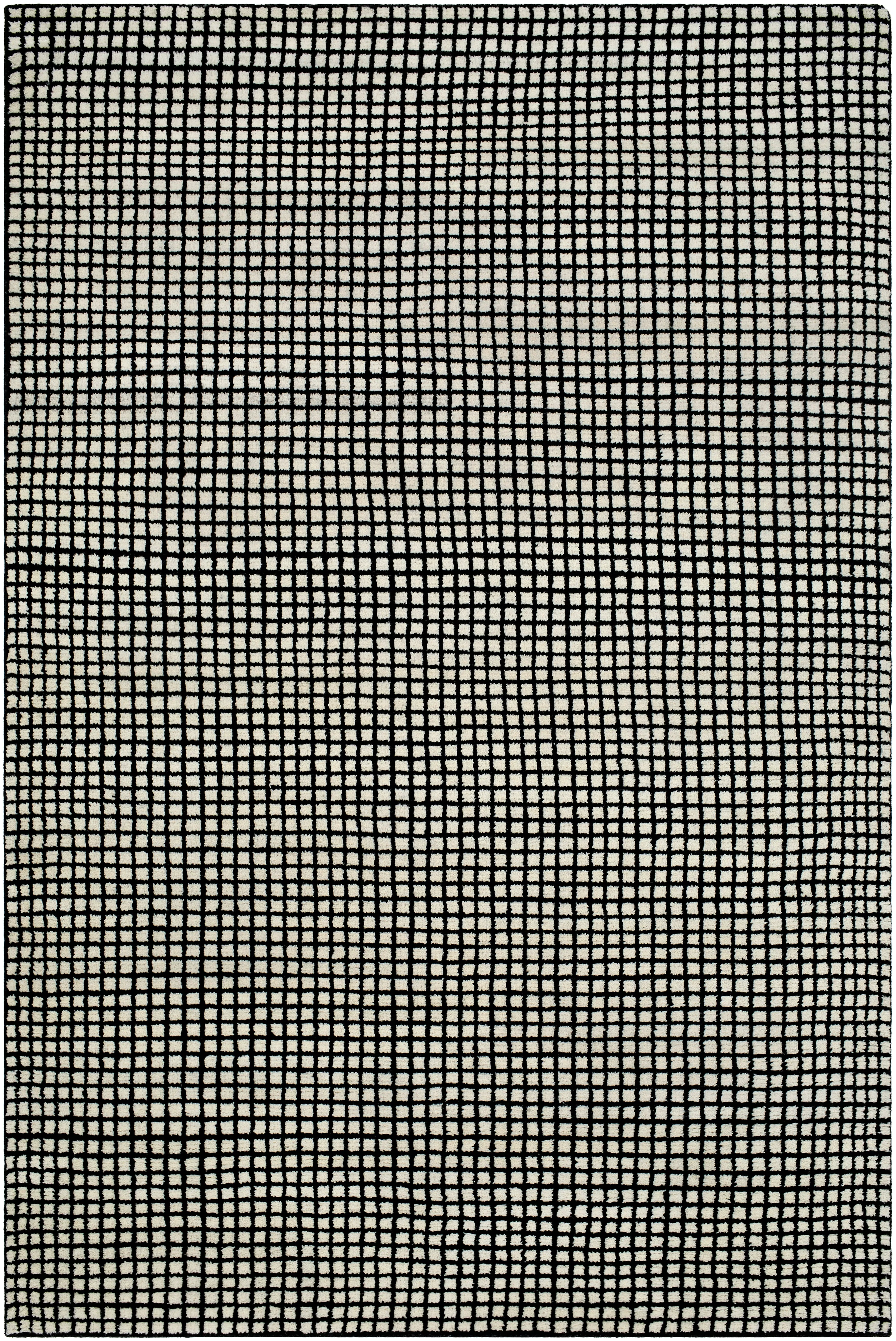 Damian Black Grid Rug