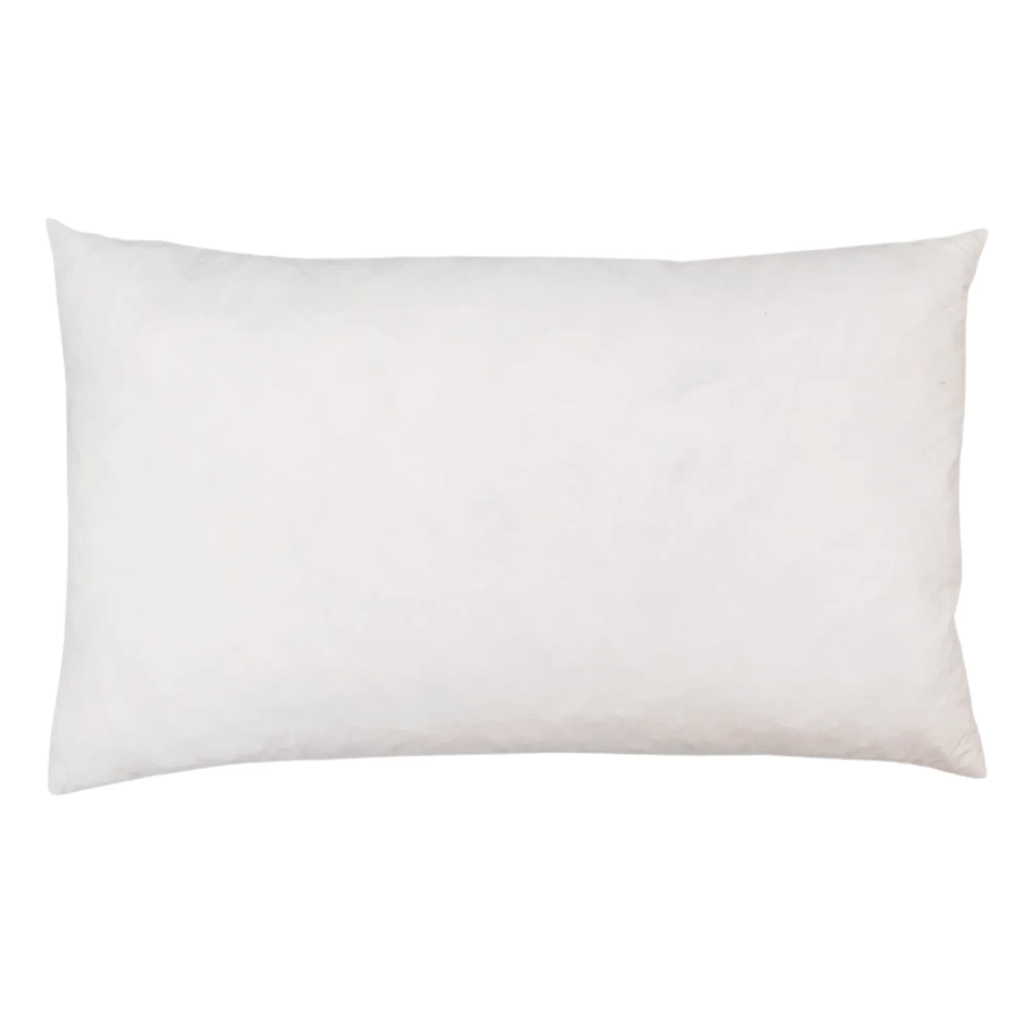 DECORATIVE DUCK FEATHER THROW/OBLONG PILLOWS, SET of 2, WHITE