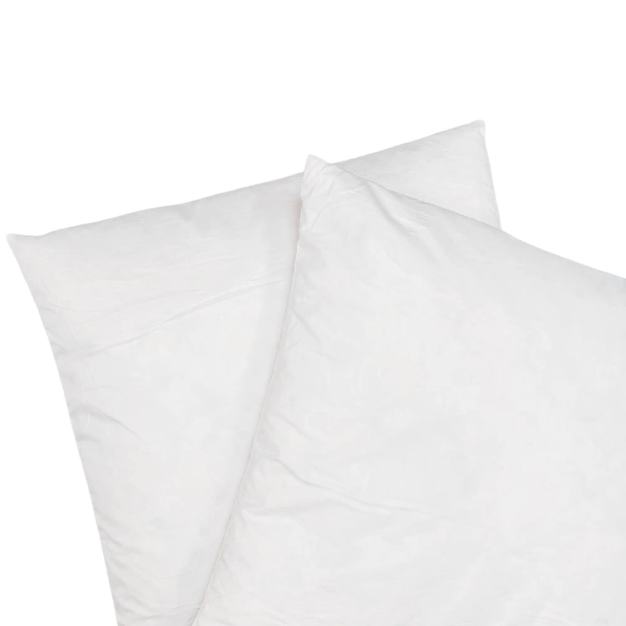 DECORATIVE DUCK FEATHER THROW/OBLONG PILLOWS, SET of 2, WHITE
