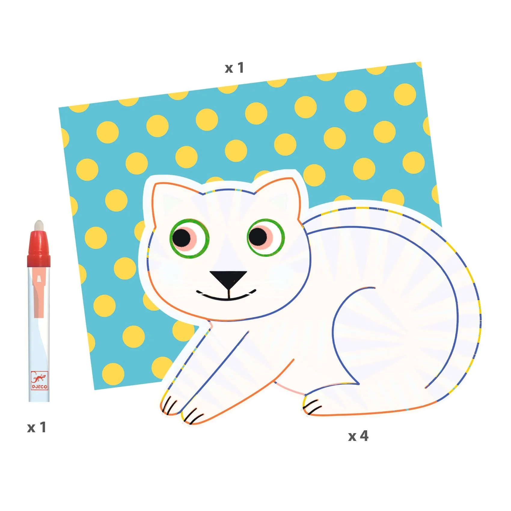 Djeco Water Magic Colouring Set – Animals