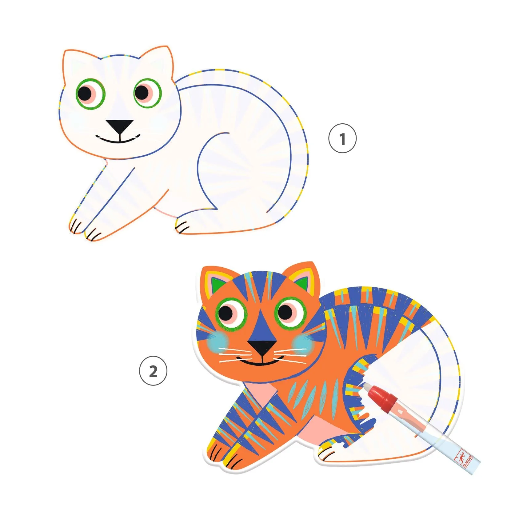 Djeco Water Magic Colouring Set – Animals