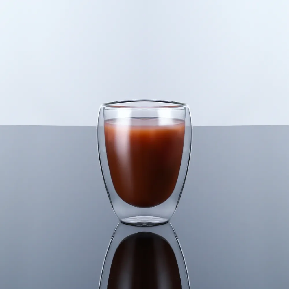 Double Glass Mugs With Bamboo Lid