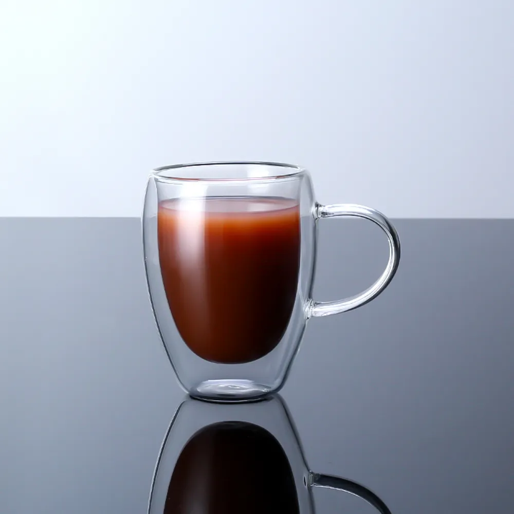 Double Glass Mugs With Bamboo Lid
