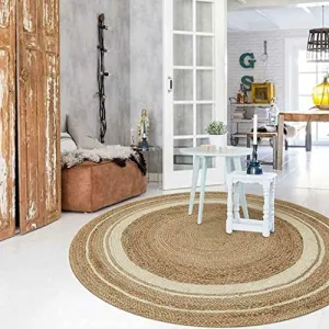 Earthy Elegance: Handwoven Round Jute Rug