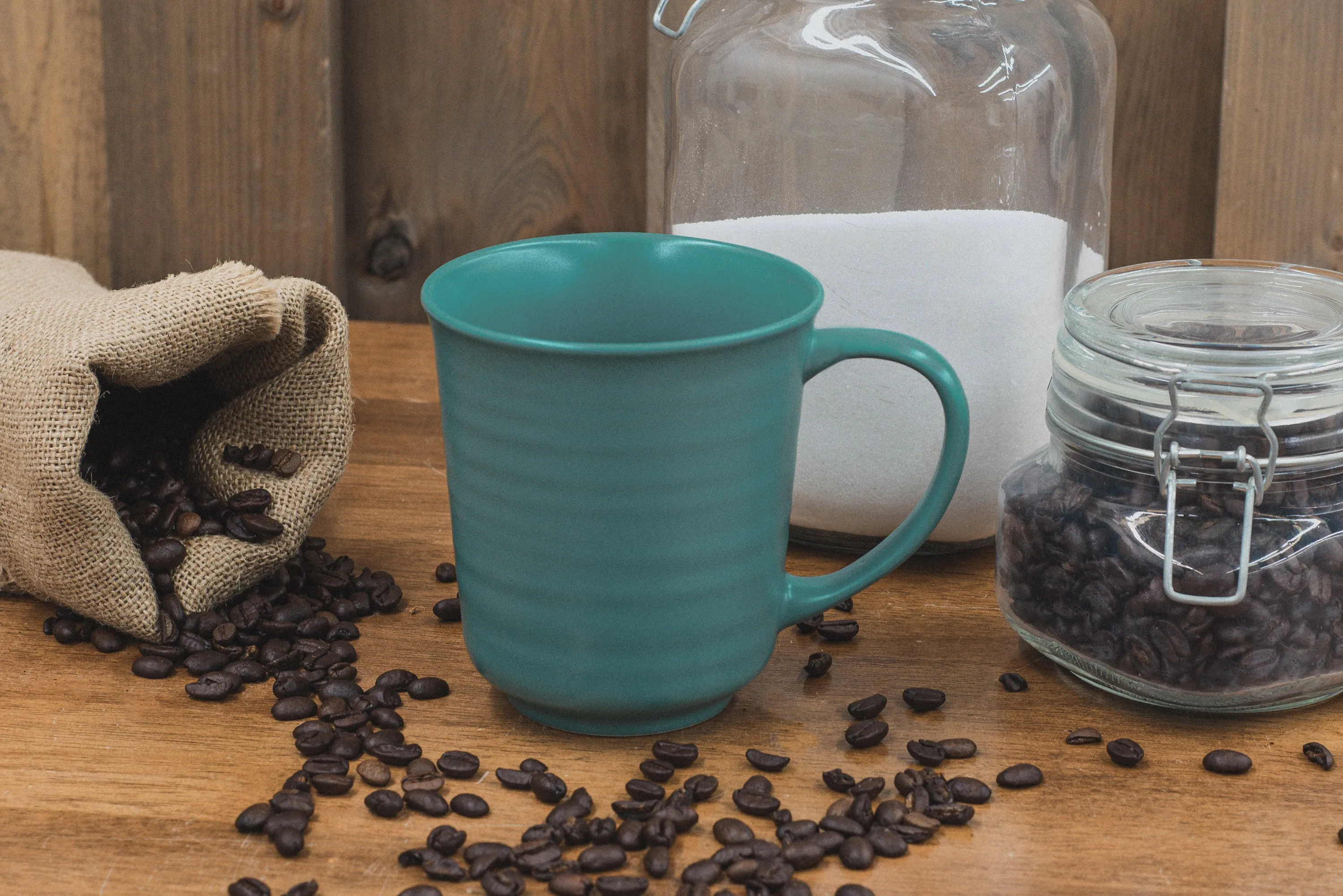 Elanze Designs Turquoise Matte Glaze Finish 17 ounce Stoneware Coffee Cup Mugs Set of 4