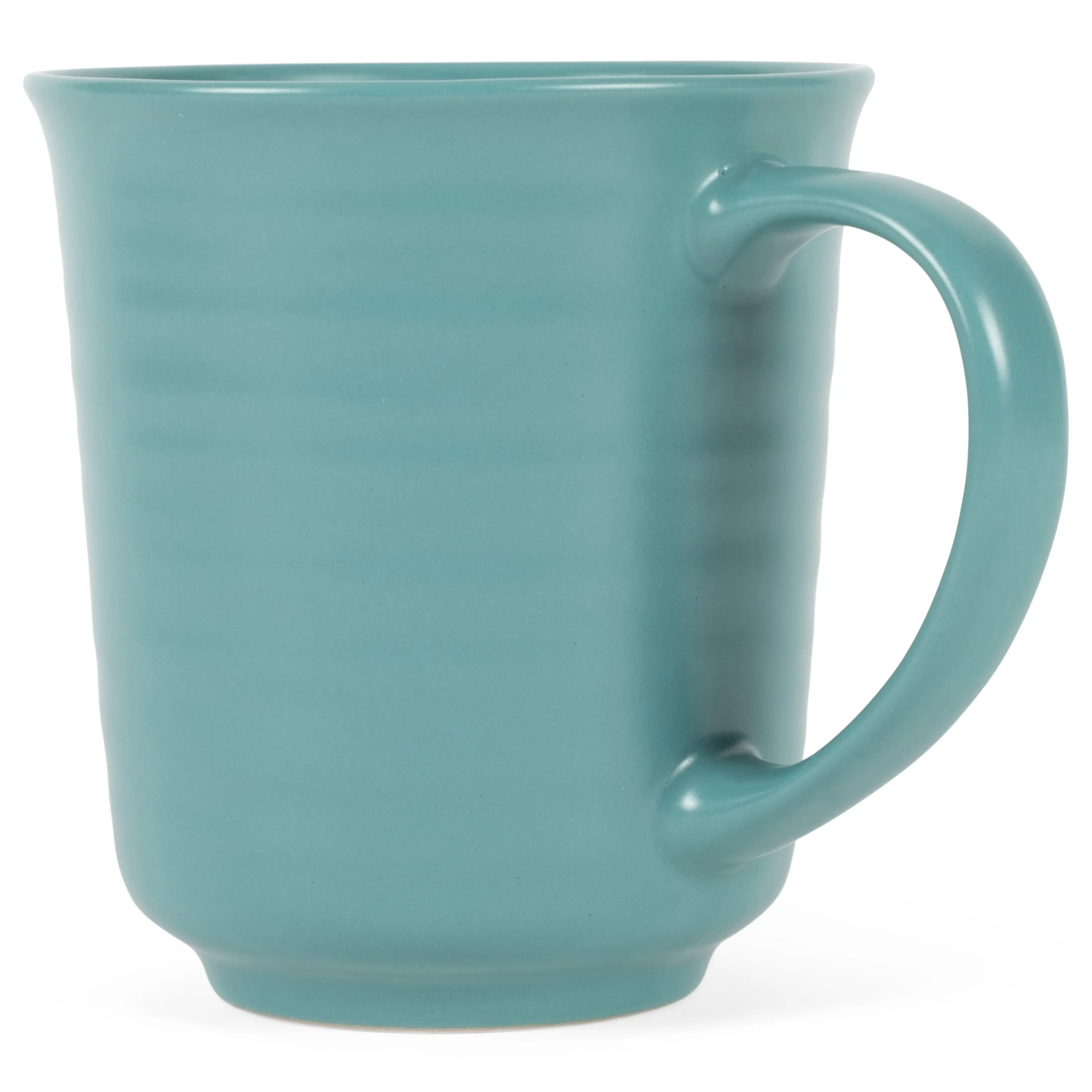 Elanze Designs Turquoise Matte Glaze Finish 17 ounce Stoneware Coffee Cup Mugs Set of 4