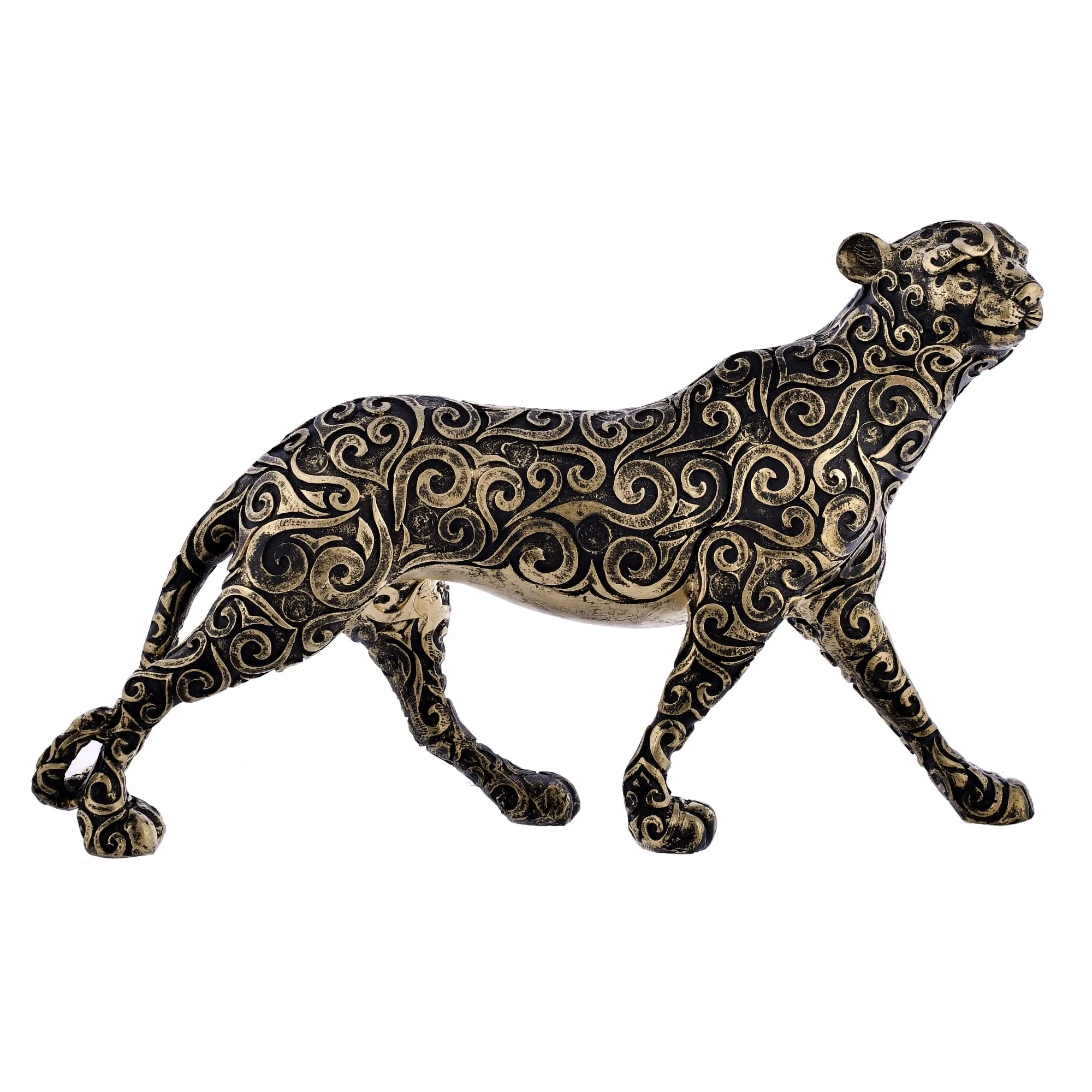 Elara Craft Panther Animal Showpiece Antique Design Sculpture for Home Dcor,Showpiece for Living Room Table Dcor (36X24 CM) GALEXY-STACHU-02